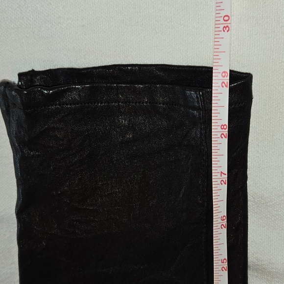 J. Brand 100% Black Lamb‎ Leather Sz. 28 Zippered Ankle Pants - Picture 13 of 16